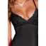 Комплект Hollywood Chemise and G-String Set, черный: пеньюар + трусики-стринги - Фото №3