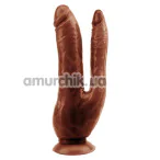 Двойной фаллоимитатор Rubicon Dark Magic Dual Penis 7.7, коричневый - Фото №1