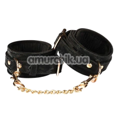Фіксатори для рук Liebe Seele Boudoir Amor Handcuffs With Gold Hardware, чорні - Фото №1