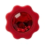 Анальная пробка с красным кристаллом Alume Silicone Ribbed Plug М, красная - Фото №4