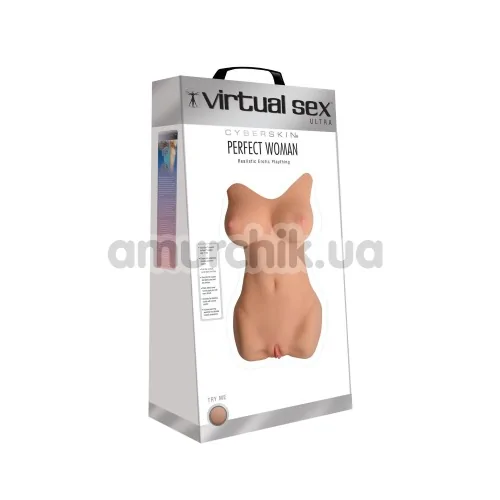 Мастурбатор CyberSkin Virtual Sex Ultra Perfect Woman Realistic Erotic Plaything, телесный
