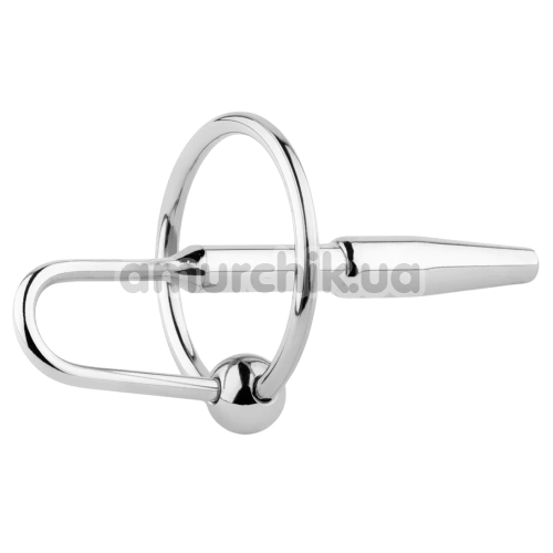 Уретральная вставка Metal Penis Plug No. 05, серебряная - Фото №1