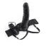 Полый страпон с вибрацией 8 Inch Vibrating Hollow Strap-On, чёрный - Фото №2