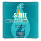 Оральний гель з зігріваючим ефектом Sensuva Sizzle Lips Blueberry Ice Pop - чорничне морозиво, 6 мл - Фото №1
