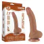 Фалоімітатор Sliding-Skin Dual Layer Dong 7.5 із зігнутим стовбуром, світло-коричневий - Фото №14