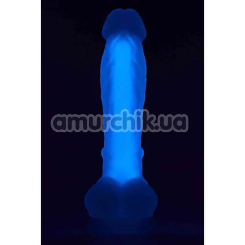 Фалоімітатор Radiant Glow In The Dark Soft Silicone Dildo Medium, фіолетовий