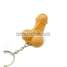 Брелок в виде фаллоса Key-Buckle, бежевый - Фото №1