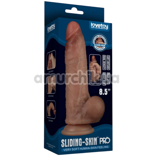 Фаллоимитатор Sliding Skin Pro 8.5 №1, телесный