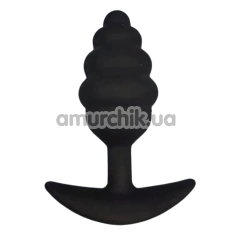 Анальна пробка Loveshop Silicone Cone Plug Large, чорна - Фото №1