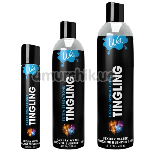 Лубрикант с охлаждающим и возбуждающим эффектом Wet Extra Sensations Tingling, 236 мл