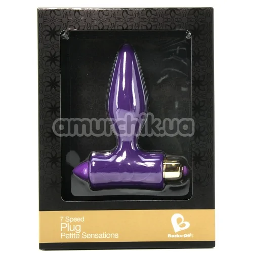 Анальная пробка с вибрацией Rocks-Off 7 Speed Plug Petite Sensations, фиолетовая