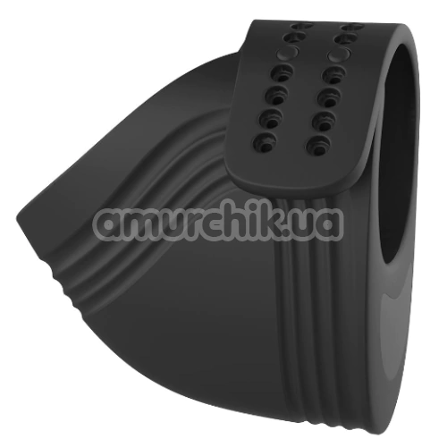 Виброкольцо для члена Ramrod Adjustable Vibrating Cockring, черное