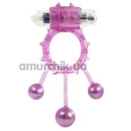 Віброкільце Linx Ball Banger Vibrating Cock Ring, рожеве - Фото №1