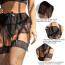 Комплект Star Night Double Lace Mini Skirt Set, черный: трусики-стринги + пояс для чулок - Фото №14