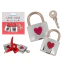 Набор из 2 замков с ключом Love Lock, серебряный - Фото №4