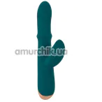 Вібратор з пульсацією Thumping Rabbit Vibrator, зелений - Фото №1