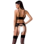 Комплект Passion Free Your Senses Scarlet Set, черный: бюстгальтер-топ + трусики-стринги + пояс для чулок - Фото №3