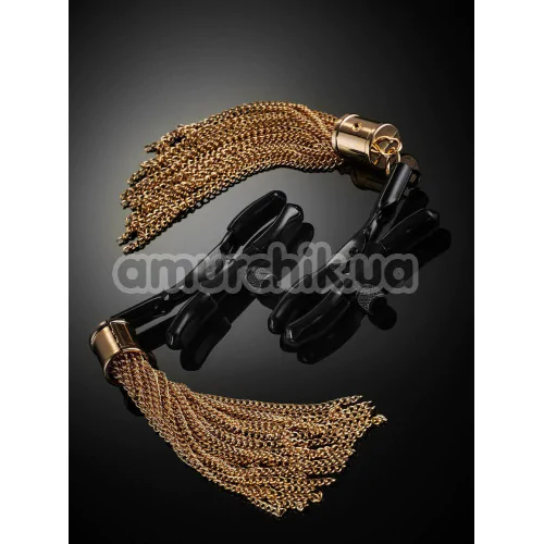 Зажимы для сосков Guilty Pleasure Draped Desire Clamps, черно-золотые