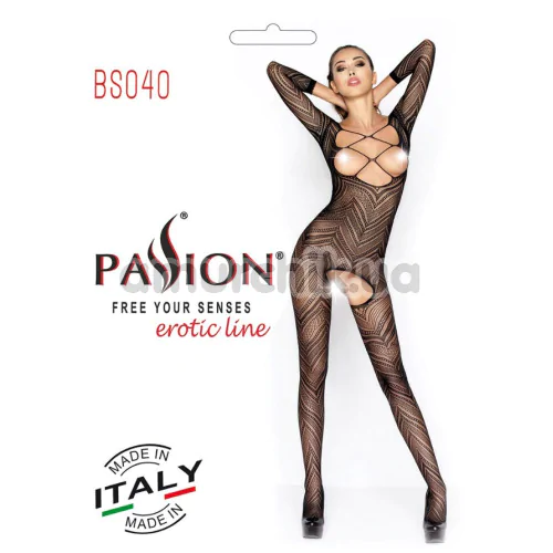 Комбінезон Passion Free Your Senses BS040, чорний