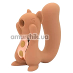 Симулятор орального секса для женщин с вибрацией Sweet Em Velvet Lure Sneaky Squirrel, коричневый - Фото №1