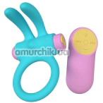 Виброкольцо для члена Party Color Toys Riny, бирюзовое - Фото №1