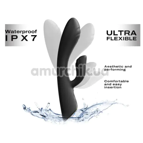 Вибратор с подогревом Dorcel Flexi Rabbit, черный
