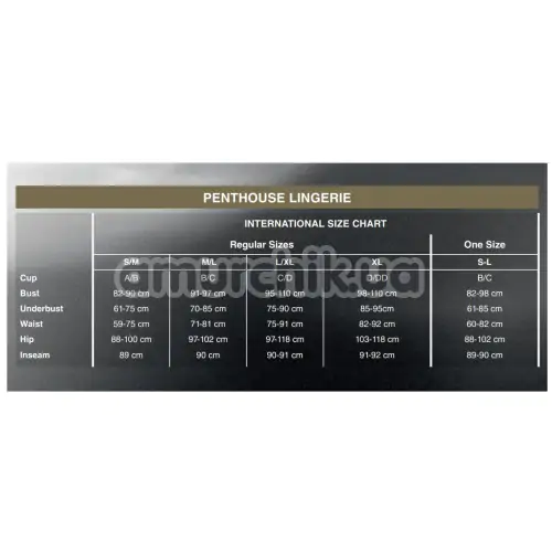 Комплект Penthouse Lingerie Sweet Beast, черный: пеньюар + трусики-стринги