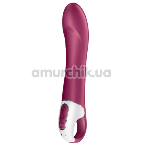 Вибратор для точки G с подогревом Satisfyer Big Heat, бордовый