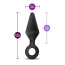 Анальна пробка Anal Adventures Platinum Loop Plug Large, чорна - Фото №4