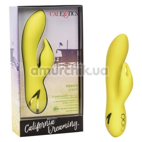 Вібратор California Dreaming Venice Vixen, жовтий