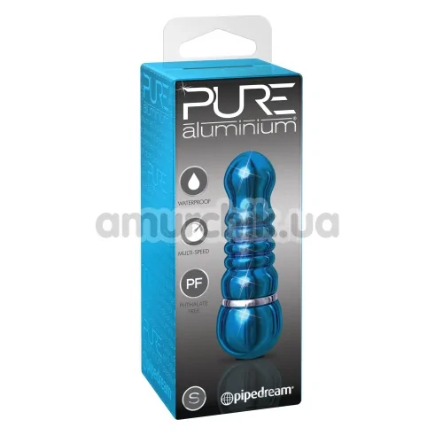 Вибратор Pure Aluminium Small, голубой