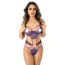 Боди Daring Intimates Heart Lace Teddy With Jewel, фиолетовое - Фото №6