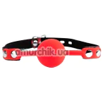 Кляп Argus Fetish Red Silicone Ball Gag Leopard, червоний - Фото №1