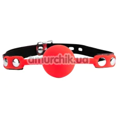 Кляп Argus Fetish Red Silicone Ball Gag Leopard, красный - Фото №1