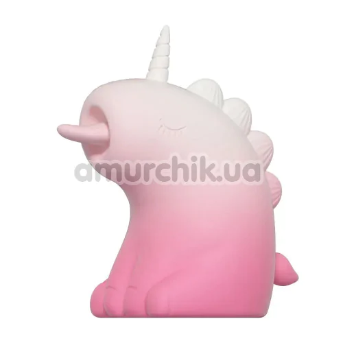 Симулятор орального сексу для жінок з вібрацією Univibe Sexy Unicorn, біло-рожевий