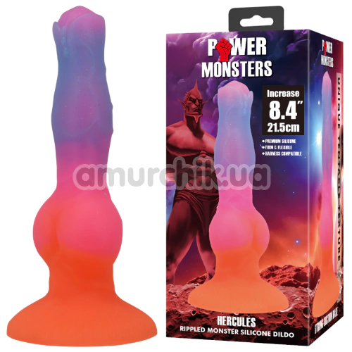 Фаллоимитатор Power Monsters Hercules, разноцветный