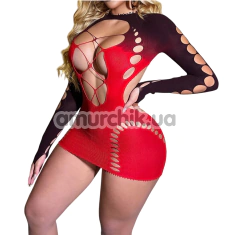 Платье Star Night Sexy Invitation Mini Dress, черно-красное - Фото №1