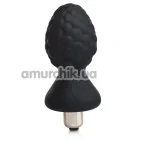 Анальна пробка з вібрацією Ass Berries Blackberry, чорна - Фото №1