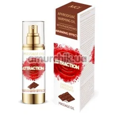 Массажное масло с феромонами Aphrodisiac Warming Massage Oil Attraction Chocolate с согревающим эффектом - шоколад, 30 мл - Фото №1