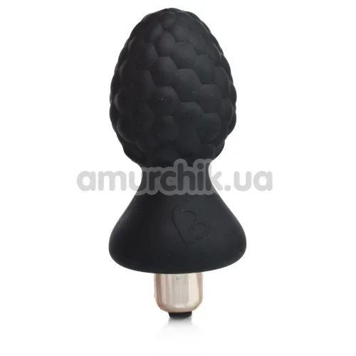 Анальна пробка з вібрацією Ass Berries Blackberry, чорна - Фото №1