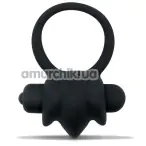 Віброкільце для члена Mr. Cock The Bang Vibrating Silicone Cockring, чорне - Фото №1