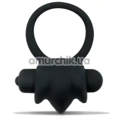 Віброкільце для члена Mr. Cock The Bang Vibrating Silicone Cockring, чорне - Фото №1