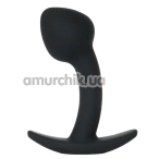 Анальная пробка Exclusivity Silicone Curved Plug S, черная - Фото №1