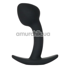 Анальная пробка Exclusivity Silicone Curved Plug S, черная - Фото №1