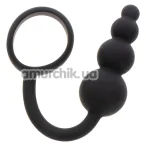 Анальная пробка с эрекционным кольцом Toy Joy Manpower Anal Plug & Cock Ring, черная - Фото №1