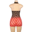 Платье Star Night Seductive See-Through Fishnet Halter Dress, черно-красное - Фото №8