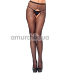 Колготки Leg Avenue Crotchless Fishnet Pantyhose, черные - Фото №1