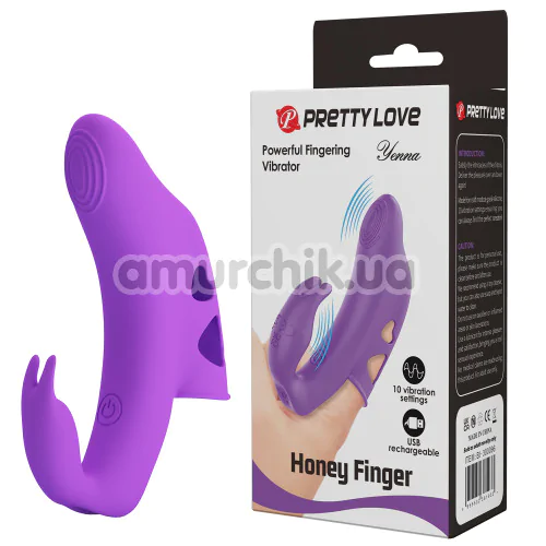 Вибратор на палец Pretty Love Yenna Honey Finger, фиолетовый