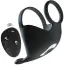 Віброкільце зі стимулятором мошонки Rebel Men's Gear Cock Ring With RC Ball Massager, чорне - Фото №1