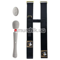 Набор Upko Remote-Control Wand Vibrator & Thigh Harness Combo: универсальный вибромассажер + фиксатор на ногу - Фото №1